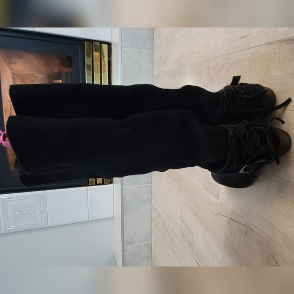 Naughty Monkey Leather Tall Boots w A Touch of Sparkle ✨ Sz 8.5 - Picture 6 of 11